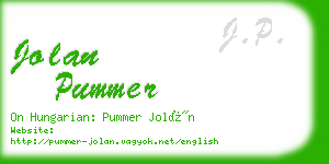 jolan pummer business card